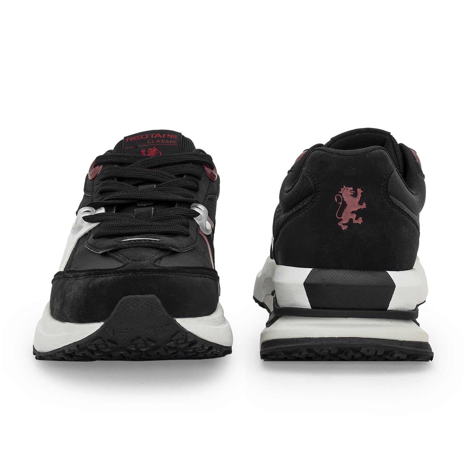 Red Tape Men's Chunky Platform Fashion Sneakers, Low Top Lace-Up Retro Casual Dress Mens Shoes, Cushioned Insole & Non-Slip Grip Sole, Ideal for Office, Walking, Running, Gym & Daily Wear - Image 3