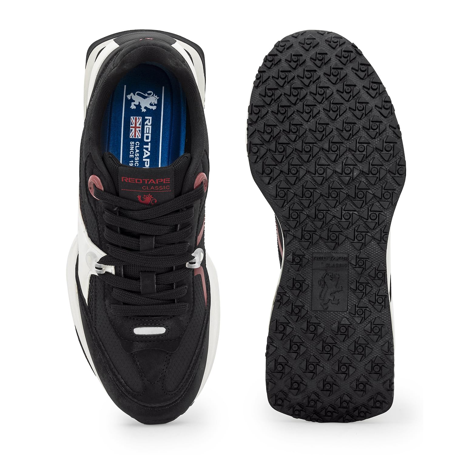 Red Tape Men's Chunky Platform Fashion Sneakers, Low Top Lace-Up Retro Casual Dress Mens Shoes, Cushioned Insole & Non-Slip Grip Sole, Ideal for Office, Walking, Running, Gym & Daily Wear - Image 4