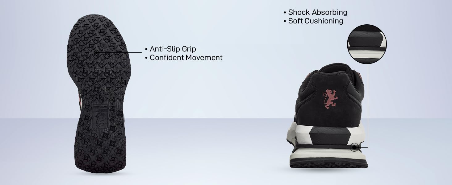 Red Tape Men's Chunky Platform Fashion Sneakers, Low Top Lace-Up Retro Casual Dress Mens Shoes, Cushioned Insole & Non-Slip Grip Sole, Ideal for Office, Walking, Running, Gym & Daily Wear - Image 8