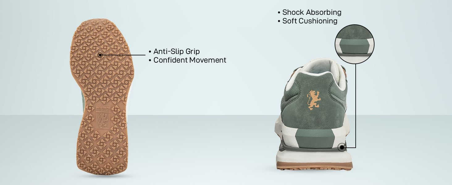 Red Tape Men's Chunky Platform Fashion Sneakers, Low Top Lace-Up Retro Casual Dress Mens Shoes, Cushioned Insole & Non-Slip Grip Sole, Ideal for Office, Walking, Running, Gym & Daily Wear - Image 3