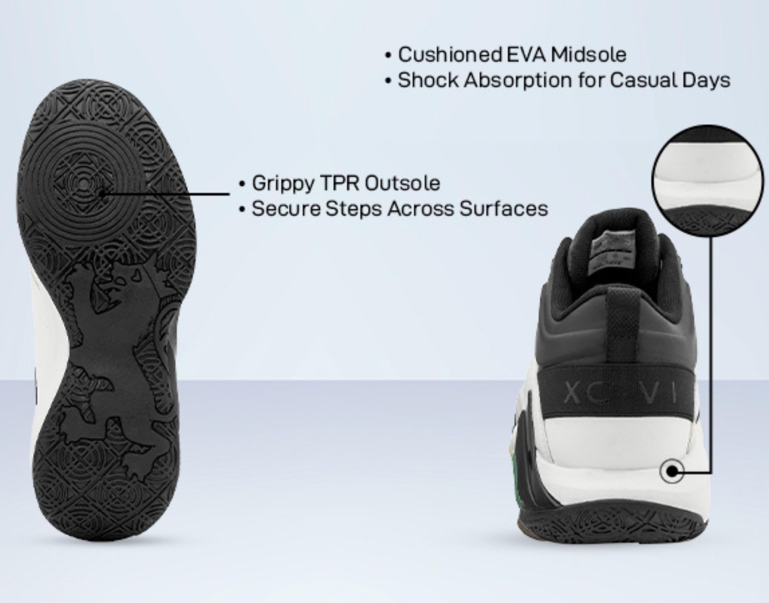 Red Tape Men's Fashion Sneakers, Casual Lace-Up Dress Shoes, Lightweight High Top Mens Shoes, Cushioned Insole, Anti-Slip Sole, Ideal for Walking, Running, Basketball & Daily Use - Image 4