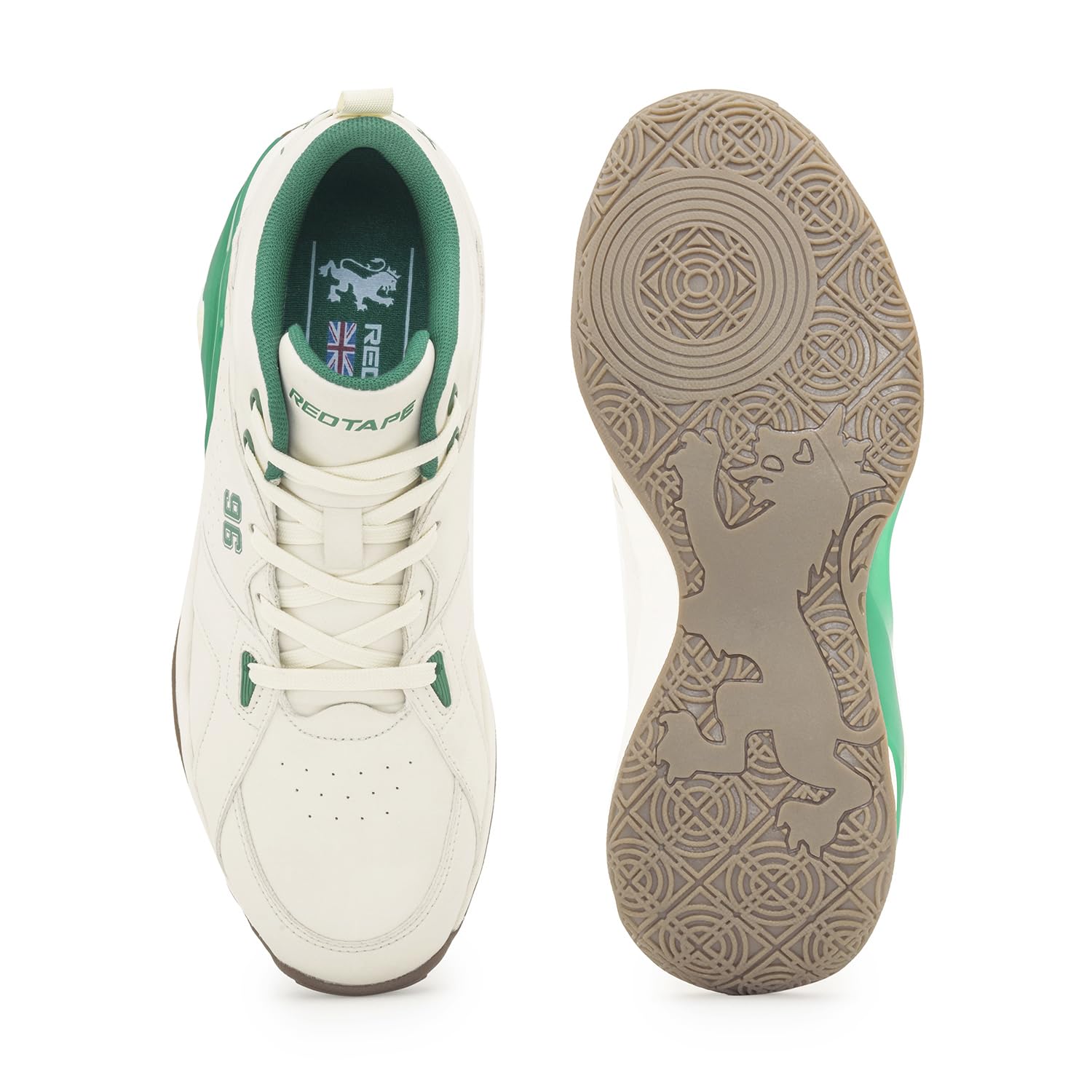 Red Tape Men's Fashion Sneakers, Casual Lace-Up Dress Shoes, Lightweight High Top Mens Shoes, Cushioned Insole, Anti-Slip Sole, Ideal for Walking, Running, Basketball & Daily Use - Image 4