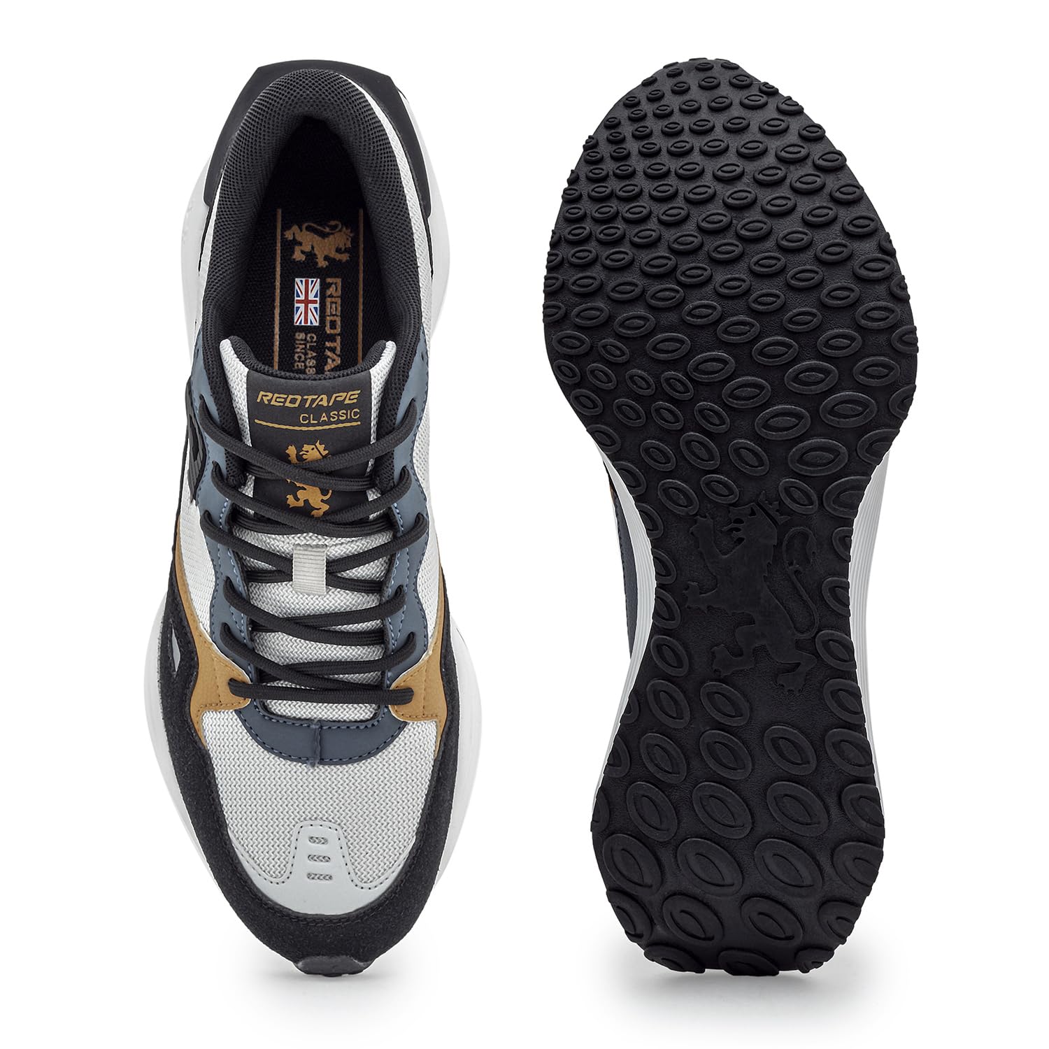 Red Tape Men's Retro Fashion Sneakers, Chunky Platform Lace-Up Dress Shoes, Stylish Rounded Front Toe, Lightweight Lace-Up Mens Shoes, Soft Insole, Ideal for Daily Wear, Outings & Office - Image 4