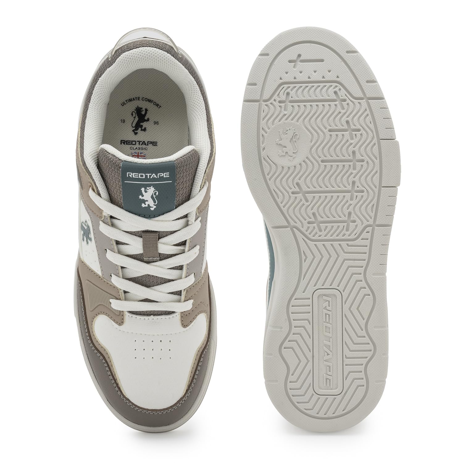 Red Tape Men's Retro Fashion Sneakers, Lightweight Chunky Platform Low Top Casual Lace-Up Shoes with Cushioned Insole, Non-Slip Sole, Ideal for Office, Travel, Outdoor & Daily Wear - Image 4