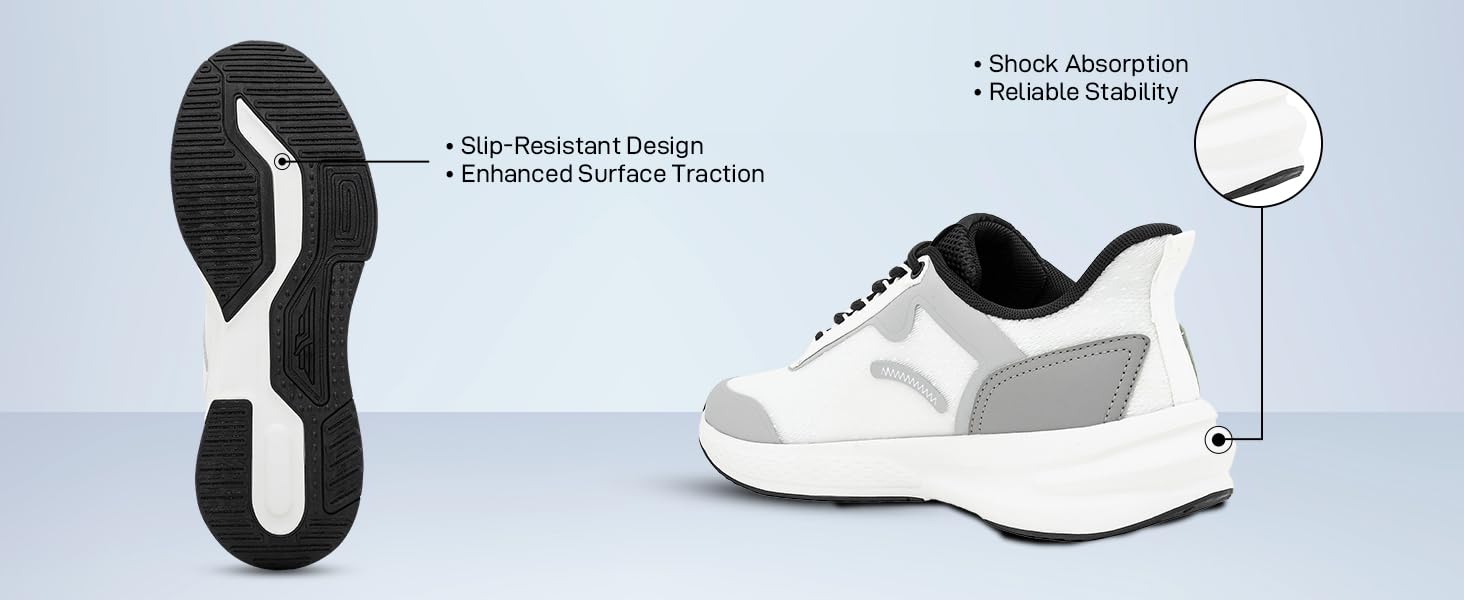 Red Tape Men's Road Running Shoes, Lightweight Breathable Upper Mesh Sneakers with Cushioned Insole, Slip-On Comfort, Ideal for Walking, Gym, Tennis, Outdoor Sports & Daily Casual Wear - Image 3