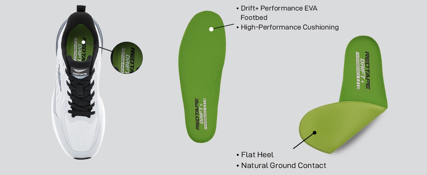 Red Tape Men's Road Running Shoes, Lightweight Breathable Upper Mesh Sneakers with Cushioned Insole, Slip-On Comfort, Ideal for Walking, Gym, Tennis, Outdoor Sports & Daily Casual Wear - Image 4