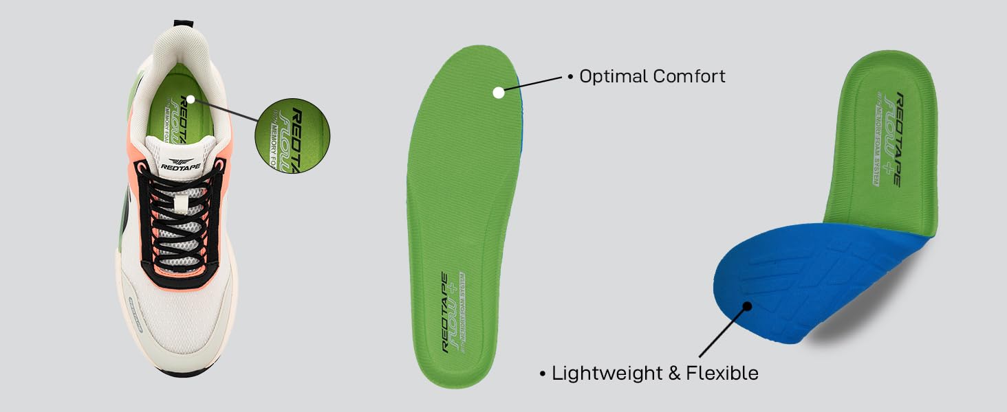 Red Tape Men's Road Running Shoes, Lightweight Breathable Upper Mesh Sneakers with Cushioned Insole, Slip-On Comfort, Ideal for Walking, Gym, Tennis, Outdoor Sports & Daily Casual Wear - Image 4