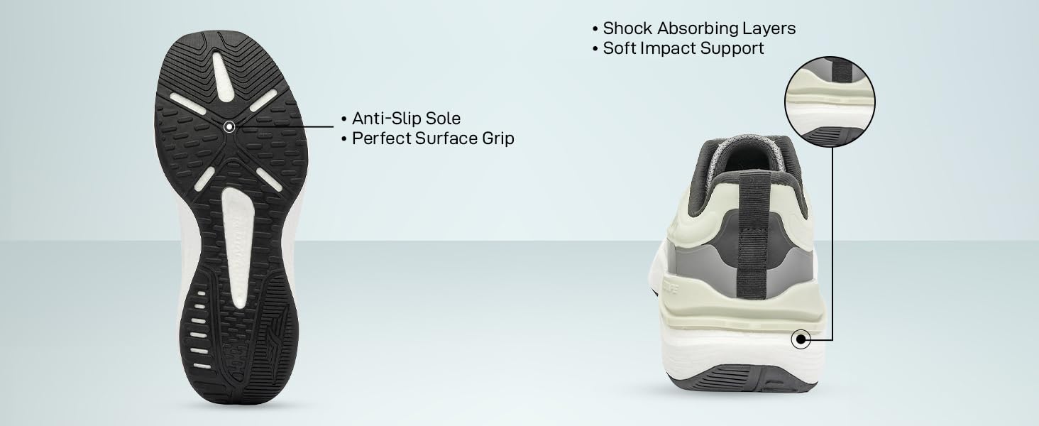 Red Tape Men's Road Running Shoes, Lightweight Breathable Upper Mesh Sneakers with Cushioned Insole, Slip-On Comfort, Ideal for Walking, Gym, Tennis, Outdoor Sports & Daily Casual Wear - Image 3