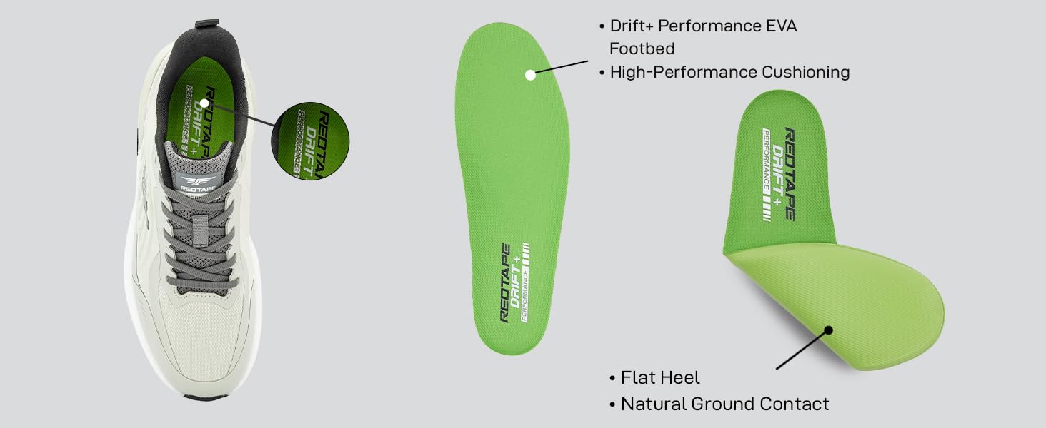 Red Tape Men's Road Running Shoes, Lightweight Breathable Upper Mesh Sneakers with Cushioned Insole, Slip-On Comfort, Ideal for Walking, Gym, Tennis, Outdoor Sports & Daily Casual Wear - Image 4