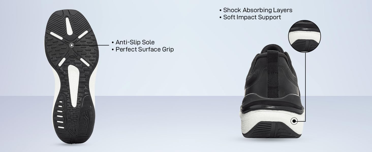 Red Tape Men's Road Running Shoes, Lightweight Breathable Upper Mesh Sneakers with Cushioned Insole, Slip-On Comfort, Ideal for Walking, Gym, Tennis, Outdoor Sports & Daily Casual Wear - Image 3