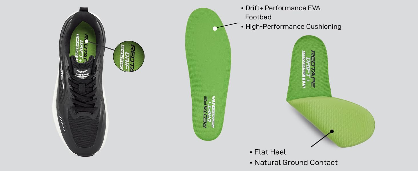 Red Tape Men's Road Running Shoes, Lightweight Breathable Upper Mesh Sneakers with Cushioned Insole, Slip-On Comfort, Ideal for Walking, Gym, Tennis, Outdoor Sports & Daily Casual Wear - Image 4