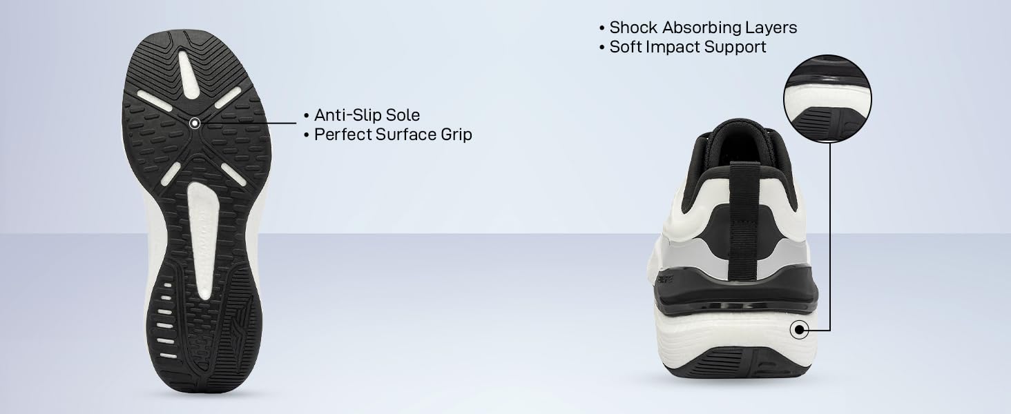 Red Tape Men's Road Running Shoes, Lightweight Breathable Upper Mesh Sneakers with Cushioned Insole, Slip-On Comfort, Ideal for Walking, Gym, Tennis, Outdoor Sports & Daily Casual Wear - Image 3